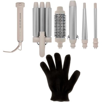 Плойка Remington Trendology, 92Вт, темп.режимов-5, 130-210С, 5 насадок. перчатка ,кераміка, білий