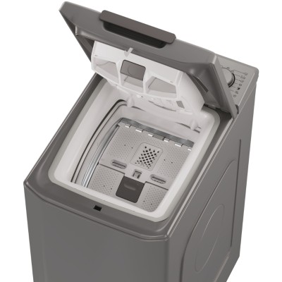 Пральна машина Candy вертикальна, 7кг, 1200, A+++, 60см, дисплей, cріблястий