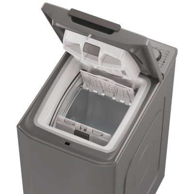 Пральна машина Candy вертикальна, 7кг, 1200, A+++, 60см, дисплей, cріблястий