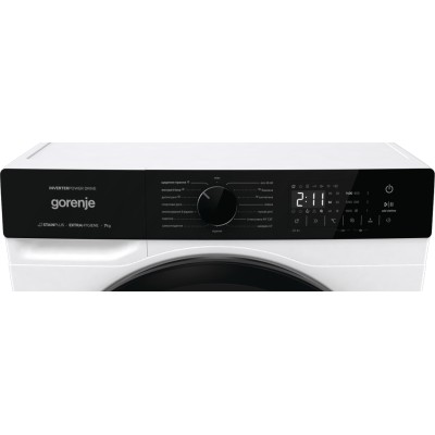 Пральна машина Gorenje фронтальна, 7кг, 1400, A+++, 47см, дисплей, пар, інвертор, білий