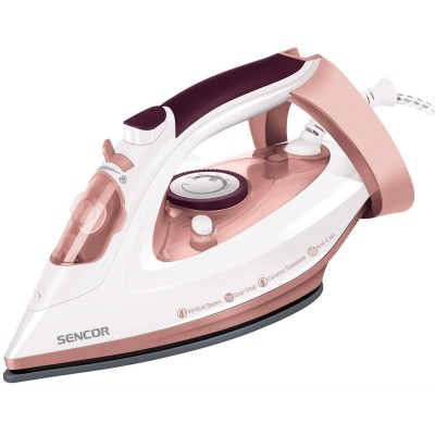 Праска Sencor, 3100Вт, 280мл, паровий удар -170гр, постійна пара - 35гр, керам. підошва, білий-золото