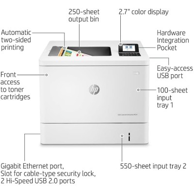 Принтер А4 HP Color LaserJet Enterprise M554dn