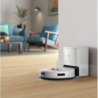 Робот-пилосос Philips Series 2000, h=9.7см, вологе прибирання, конт пил -0.38л, вода -0.3л, автон. робота до 120хв, EPA 11, Wi-F