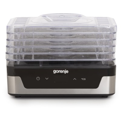 Сушарка для продуктів Gorenje 230Вт, піддонів - 5x2.8см, діаметр - 29см, макс - 75°С, електр.упр,білий