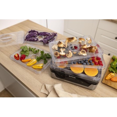 Сушарка для продуктів Gorenje 230Вт, піддонів - 5x2.8см, діаметр - 29см, макс - 75°С, електр.упр,білий