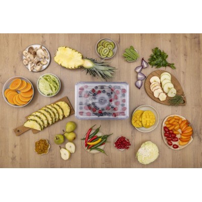 Сушарка для продуктів Gorenje 230Вт, піддонів - 5x2.8см, діаметр - 29см, макс - 75°С, електр.упр,білий