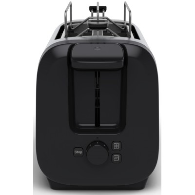 Тостер Tefal Subito 1100Вт, розморожування, щипці, нерж. сталь, чорний