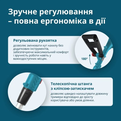 Тример садовий акумуляторний Konner&Sohnen KS GT-20V 20В літій-іонна 8500об/хв 1.95кг без АКБ за ЗП