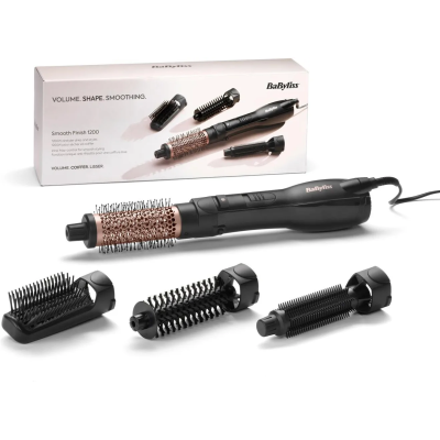 Фен-щітка Babyliss Smooth Finish, 1200Вт, 3 режими, іоніз-я, хол. обдув, кераміка, чорний