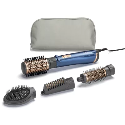 Фен-щітка Babyliss Style Pro, 1000Вт, 2 режими, іоніз-я, хол. Обдув, чохол для зберігання, кераміка, синій