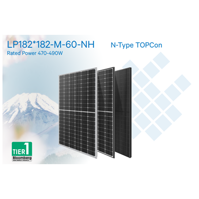 Фотоелектрична панель Leapton Solar LP182x182-M-60-NH-480W, Mono, TopCon, MBB, Halfcell, Silver frame