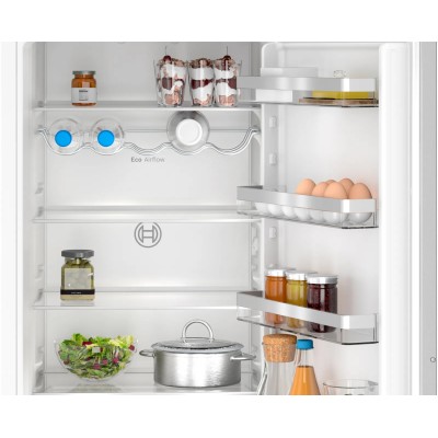 Холодильник Bosch вбудований з нижн. мороз., 194х56х55, xолод.відд.-215л, мороз.відд.-75л, 2дв., NF, білий