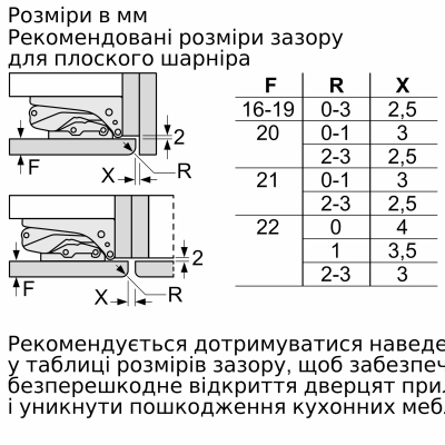 Холодильник Bosch вбудований з нижн. мороз., 194х56х55, xолод.відд.-215л, мороз.відд.-75л, 2дв., NF, білий