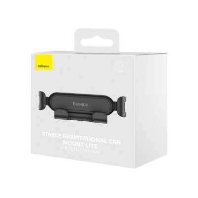 Автомобільний тримач Baseus Stable Gravitational Car Mount Lite (Air Outlet Version) (SUWX010001) black