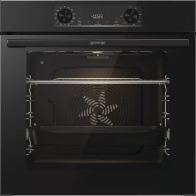 Духова шафа Gorenje електрична, 77л, A+, дисплей, IconLed, піроліз, готув. на різн рівнях, чорний