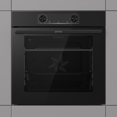 Духова шафа Gorenje електрична, 77л, A+, дисплей, IconLed, піроліз, готув. на різн рівнях, чорний