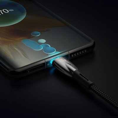 Кабель Baseus Glimmer Series Fast Charging Type-C to Type-C 100W (1m) black