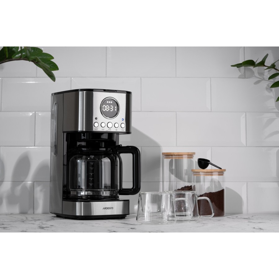 Кавоварка Ardesto крапельна Steel Collection1.5л, мелена, сріблястий (FCM-D3200) Кавоварка Ardesto крапельна Steel Collection1.5л, мелена, сріблястий (FCM-D3200)