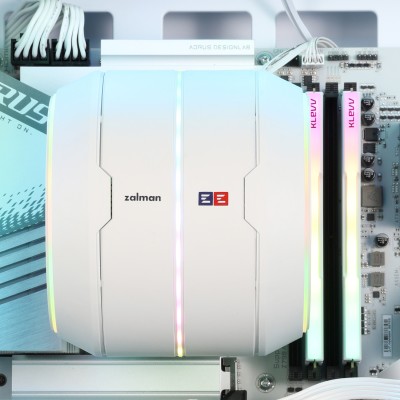 Процесорний кулер Zalman ZET5, ARGB LGA 1851, 1700, 1200, 115x, AM5, AM4, 4pin PWM, 3pin+5VARGB, TDP200W, білий