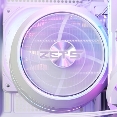 Процесорний кулер Zalman ZET5, ARGB LGA 1851, 1700, 1200, 115x, AM5, AM4, 4pin PWM, 3pin+5VARGB, TDP200W, білий