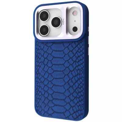 Чохол Kajsa Snake Pattern with Magnetic Ring iPhone 17 Pro blue
