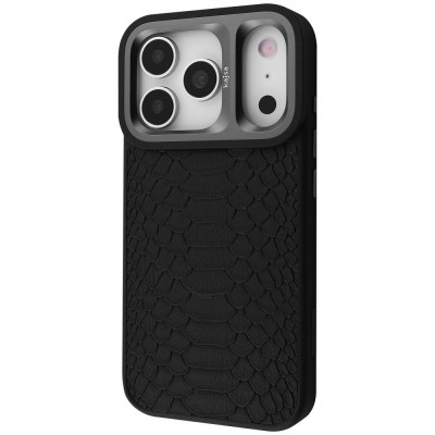 Чохол Kajsa Snake Pattern with Magnetic Ring iPhone 17 Pro Max black