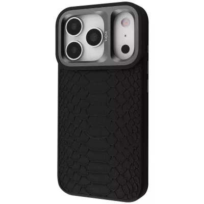 Чохол Kajsa Snake Pattern with Magnetic Ring iPhone 17 Pro Max black