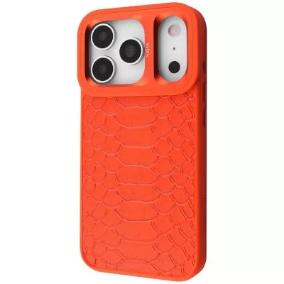 Чохол Kajsa Snake Pattern with Magnetic Ring iPhone 17 Pro Max orange