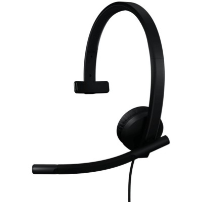 Гарнітура з вбудованим мікрофоном LOGITECH H570e Corded Mono USB Headset (Teams version) - BLACK - EMEA28-935 - USB-C