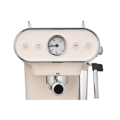 Кавоварка Ardesto ріжкова Vintage Dream 1.2л, мелена, ручний капучинатор, підігрів чашок, бежевий (FCM-E15BG) Кавоварка Ardesto ріжкова Vintage Dream 1.2л, мелена, ручний капучинатор, підігрів чашок, бежевий (FCM-E15BG)