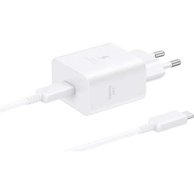 Зарядний Пристрій Samsung 45W EP-T4511XWEGEU Compact Power Adapter (w C to C Cable) White