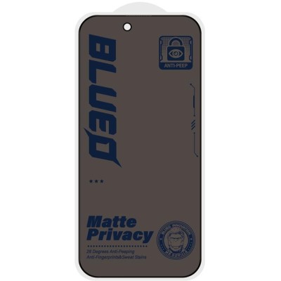 Захисне скло iPhone 17 Pro / 17 / 16 Pro Blueo 2.5D Full Cover Anti-Peep Matte Чорний