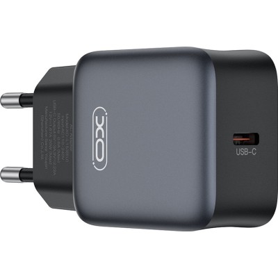 мережева зарядка XO L155 - 30W PD Single port USB-C (Чорна)