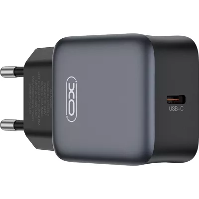 мережева зарядка XO L155 - 30W PD Single port USB-C (Чорна)