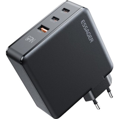 Мережевий Зарядний пристрій ESSAGER Advance 140W GaN Travel Charger 2C+A EU (ECT2CA-ZCB01-Z)