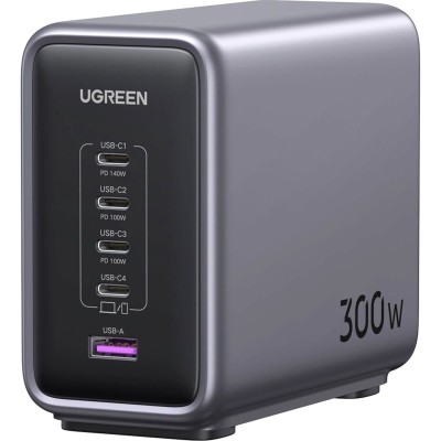 Мережевий Зарядний пристрій UGREEN CD333 USB-A+4xUSB-C 300W Desktop Fast Charger (90903B) Black