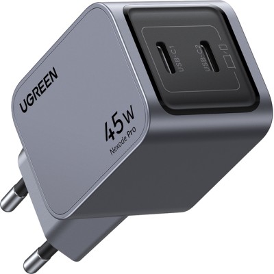 Мережевий Зарядний пристрій UGREEN X707 USB-C+USB-C 45W PD GaN Tech Charger Space Gray (35008)