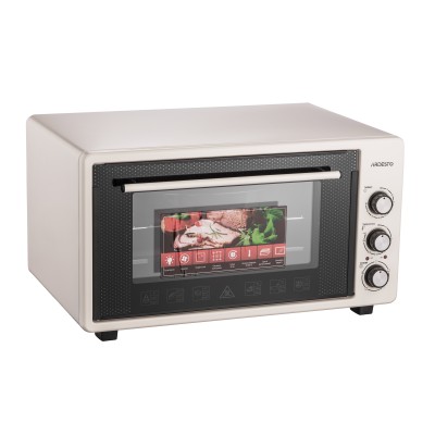 Піч електрична ARDESTO, 50л, 1600Вт, механіч., конвекція, подвійне скло, бежевий (MEO-S50FBG)