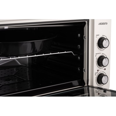 Піч електрична ARDESTO, 50л, 1600Вт, механіч., конвекція, подвійне скло, бежевий (MEO-S50FBG)