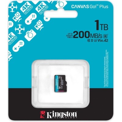 Карта пам'яті Kingston MicroSDXC 1TB Canvas Go Plus Gen4 200MB/s A2 U3 V30 (SDCG4/1TBSP)