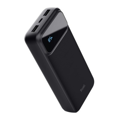Акумулятор портативний літій-іонний power bank Trust Avala, 20000мА·год, 2хUSB-A/USB-C, 20W, PD/QC 3.0, чорний