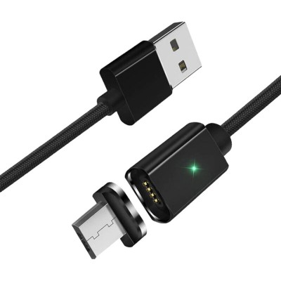 Кабель ESSAGER Magic Power Magnetic USB Cable Micro 1m (EXCCXM-ML01) Black