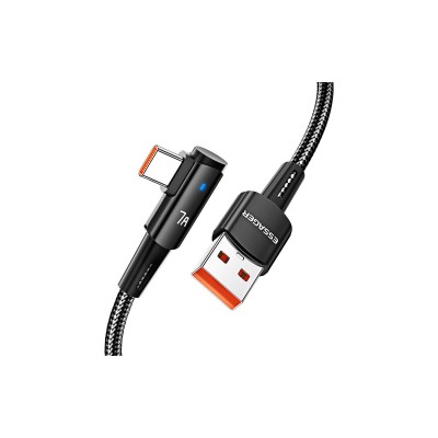 Кабель ESSAGER Sunset Bend Type 7A cable USB A to Type C 2M 100W (EXCWT7A-CGA01-P) Black
