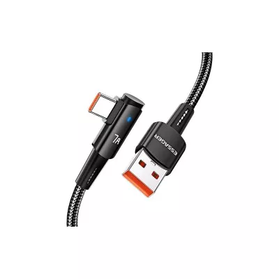 Кабель ESSAGER Sunset Bend Type 7A cable USB A to Type C 2M 100W (EXCWT7A-CGA01-P) Black