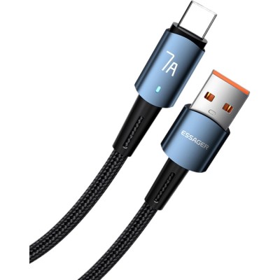 Кабель Essager Sunset Type-C 7A USB charging and data Fully compatible cable 2m (EXC7A-CGA03-P) Blue