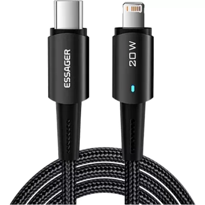 Кабель Essager Sunset Type-C to Lightning 20W USB Charging Cable 0.5m (EXCTL-CGB01) Black