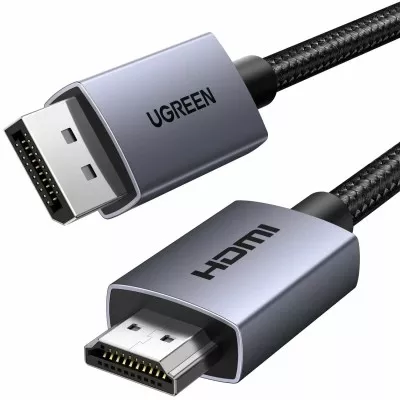 Кабель UGREEN DP125 DisplayPort To HDMI 2.0 4K@30Hz 1.5m (35841) Black