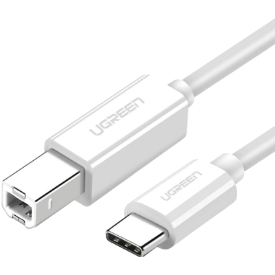 Кабель UGREEN US241 USB-C 2.0 To USB-B 2.0 Print Cable 1.5m (40417) White