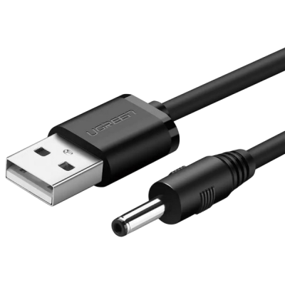 Кабель UGREEN US277 USB 2.0 Male To DC 3.5mm 1m (10376) Black