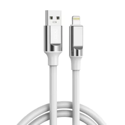 кабель XO NB251 Liquid Silicone Rubber USB-A to Lightning - 6A - 1m (Білий)